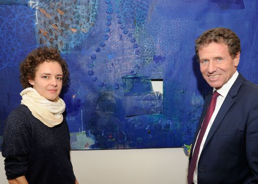Karlheinz Töchterle mit Julia Hinterberger bei der
Ausstellungseröffnung