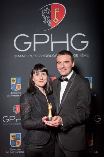 Maria und Richard Habring, die Preisträger des GPHG 2013 in der
Kategorie "La Petite Aiguille"