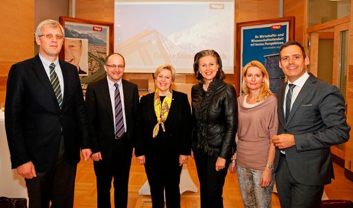 Werber für Forschung in Wien: Dr. Stephan
Laiminger, Prof. Michael Keuschnigg, Prof.in Michaela Kress, LRin
Patrizia Zoller-Frischauf, Prof.in Nicole Concin und Harald Gohm.