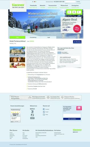 Die Tiscover Alpen-Deals bieten wöchentlich
Top-Unterkünfte mit mindestens 50 % Preisnachlass.