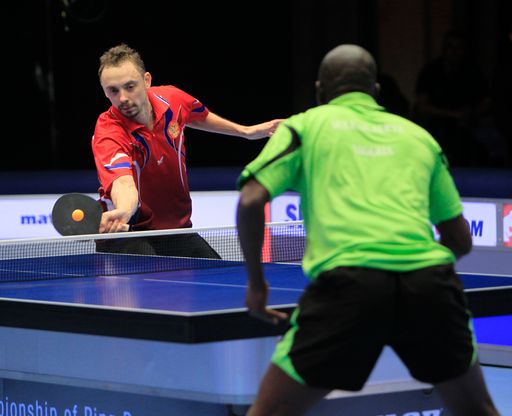 Vorschau Bild von Maxim Shmyrev und Sule Olaleye kämpften beim
letztjährigen Worldchampionship of Ping Pong um den Sieg. Genauso
spannend verspricht die 3. Worldchampionship of Ping Pong im Jänner
2014 in London zu werden.