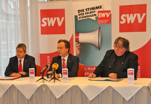 Vorschau Bild von Pressegespräch des Sozialdemokratischen Wirtschaftsverbandes
Niederösterreich am 22.01.2014 in St. Pölten: "Weg mit dem
Belastungsdruck - weil Unternehmen Zukunft schaffen"