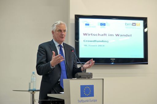 http://www.apa-fotoservice.at/galerie/5056 Im Bild
v.l.n.r.: EU-Kommissar Michel Barnier