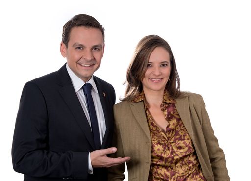 Bild mit weißem Hintergrund von Bündnisobmann und
Spitzenkandidatin