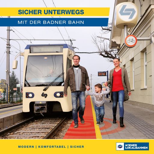 Bildtext: Der Sicherheitsfolder der Wiener
Lokalbahnen ist an den Kassastellen der Badner Bahn und auf der
Website www.wlb.at erhältlich.