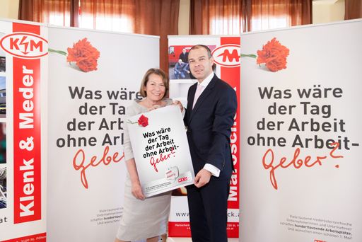 WKNÖ-Präsidentin Sonja Zwazl und Klenk &
Meder-Geschäftsführer Herbert Klenk jun.