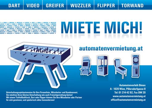 Vorschau Bild von miete mich! Miete Automaten für deine Veranstaltung. Du liebst
Fußball, du möchtest was cooles auf deiner Party! Miete einen
Tischfußballtisch.