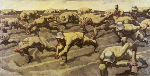 Vorschau Bild von Albin Egger-Lienz(1868-1926), Nordfrankreich 1917,
1917, Öl auf Leinwand, 116 x 231 cm, Privatsammlung