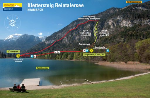 Am Reintalersee in Kramsach wird ein neuer
Klettersteig errichtet, der am 6.7.2014 feierlich eröffnet wird.