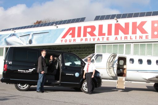 Vorschau Bild von Zusätzlich zum klassischen Personal-Jet-Charter
hat die Salzburger AIRLINK Luftverkehrs GmbH ab sofort die neue
Dienstleistung "City-Shuttle" im Programm. Alle