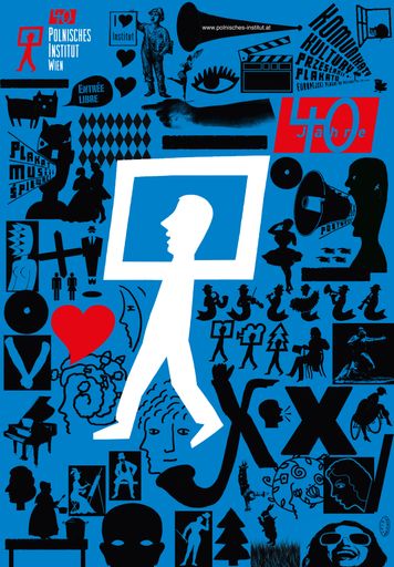 Vorschau Bild von Poster "40 Jahre Polnisches Institut Wien", Autor
ist der polnische Grafiker Lech Majewski