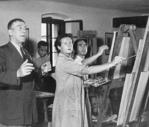 Oskar Kokoschka und Johanna Dorn 1953 in Salzburg.