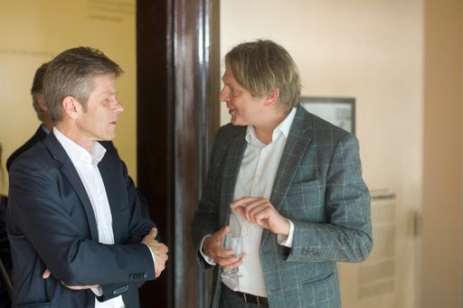 Kulturminister Josef Ostermayer besucht Architekten
Johannes Baar-Baarenfels auf der Biennale in Venedig. CR:
Baar-Baarenfels Architekten/Oskar Schmidt