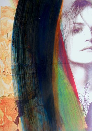 Arnulf Rainer, Ohne Titel, Acryl, Collage/Papier, 2006, gerahmt,
60x42 cm