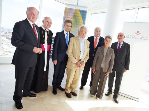 http://www.apa-fotoservice.at/galerie/5492 Im Bild
v.l.n.r.: LH Dr. Erwin Pröll, Abtprimas Propst B. Backovsky, BMin.
Dr. Josef Ostermayer, Arnulf Rainer , LH Dr. Michael Häupl, Margit
Fischer und GD Dr. Günter Geyer