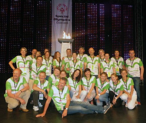  Das Würth Volunteers Team mit Geschäftsführer Willi
Trumler bei den Special Olympics Sommerspielen Herzschlag 2014