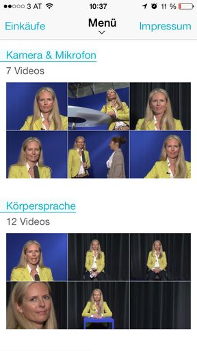Vorschau Bild von App Screenshot1 Media Trainer App