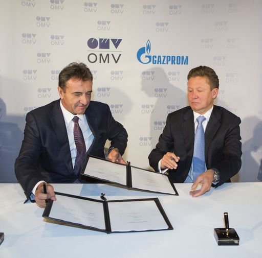  Vertragsunterzeichnung zwischen Gerhard Roiss und
Alexey Miller, South Stream Austria.