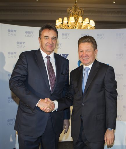 Vorschau Bild von Vertragsunterzeichnung zwischen Gerhard Roiss und
Alexey Miller, South Stream Austria.