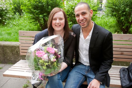 Vorschau Bild von Vereinsobmann Yochai Mevorach mit Michelle