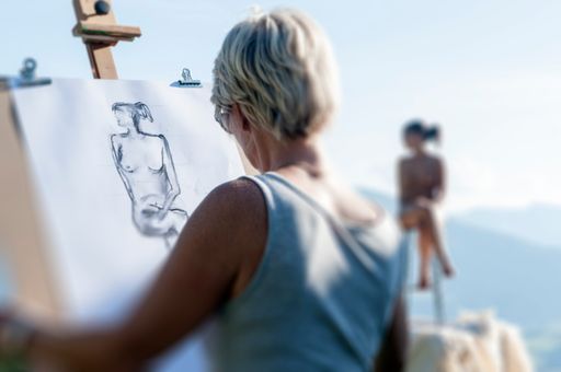  Aktmalen auf der Alm, .Natura.Kreativ -
Impuls.Kurse im Almsommer in Altenmarkt-Zauchensee