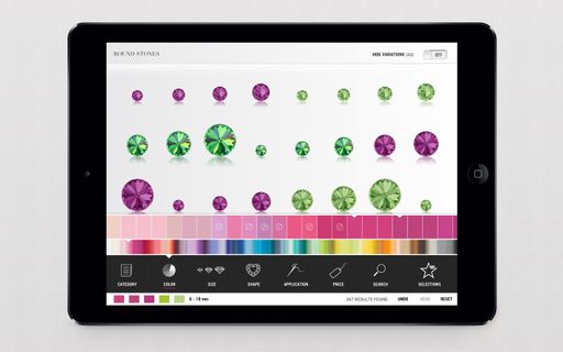 Vorschau Bild von Netural entwickelt gemeinsam mit SAP für Swarovski
Elements eine App, die den B2BVertrieb der weltberühmten Kristalle
aus Tirol revolutionieren soll. 40.000 Produkte werden mittels
weniger Filter intuitiv durchsuchbar und optisch brilliant
dargestellt. Abdruck lizenzfreie Nutzung im Zusammenhang mit dieser
Meldung.