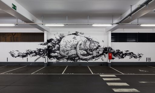 Vorschau Bild von Mural im Innenbereich des Parkhauses Westbahnhof