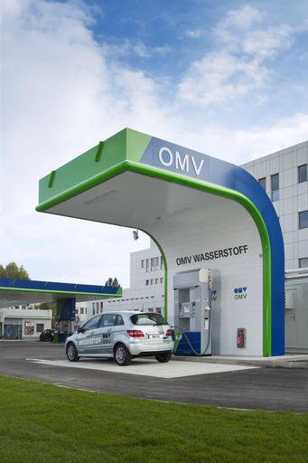 Erste öffentliche Wasserstofftankstelle Österreichs. OMV
Shuttleworthstrasse