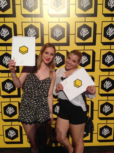  Natascha Rauchwarter und Clara Wassak bei der D&AD New Blood
Award Ceremony 2014