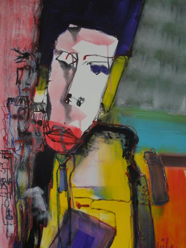 Wilhelm Krumböck, Head-to-Head 2, 2014,
Acryl/Leinwand, 80x100 cm