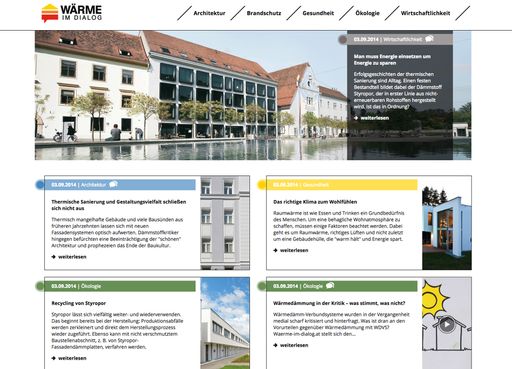 Die Güteschutzgemeinschaft Polystyrol-Hartschaum
(GPH) geht heute mit der Website www.waerme-im-dialog.at online