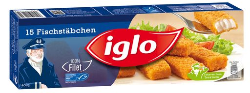 Die Fischstäbchen - das beliebteste Iglo Produkt der
Österreicherinnen und Österreicher - präsentieren sich ab sofort in
neuer Verpackung.