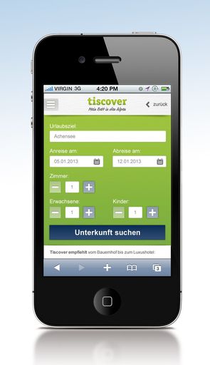 Kurzfristige Buchungen kommen bei Tiscover oft
über Smartphones.