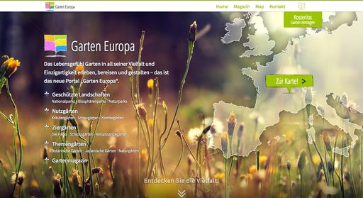 Vorschau Bild von Startseite Garten Europa - das Tor zu Gärten, Unterkünften und
Gartengestalter