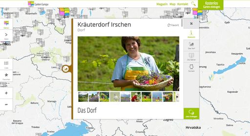 Vorschau Bild von Alle Inhalte auf der Karte - Detailansicht des Kräuterdorfs
Irschen