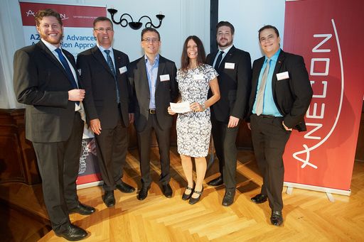 http://www.apa-fotoservice.at/galerie/5884 Im Bild
v.l.n.r. Christian Mastnak (Teamleiter "Discover"), Manfred
Baumgartner (Leiter Software-Test), Hans Schmit (CEO ANECON),
Alexandra Sumper (Kompetenzfeldleiterin Automatisierung und
Performance), Martin Schweinberger (Teamleiter "Benefit") und Thomas
Bucsics (Teamleiter "Create")