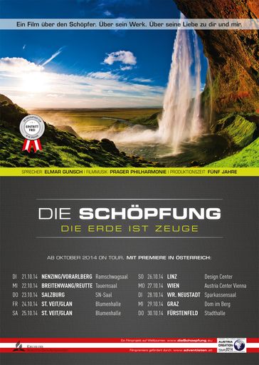  Premieretermine in Österreich: Di, 21.10.14 im
Ramschwagsaal in Nenzing/Vorarlberg; Mi, 22.10.14 im Tauernsaal in
Breitenwang/Reutte; Do, 23.10.14 im SN-Saal in Salzburg; Fr,
24.10.14 + Sa, 25.10.14 in der Blumenhalle in St. Veit/Glan; So,
26.10.14 im Design Center in Linz; Mo, 27.10.14 im Austria Center
Vienna in Wien; Di, 28.10.14 im Sparkassensaal in Wr. Neustadt; Mi,
29.10.14 im Dom im Berg in Graz; Do, 30.10.14 in der Stadthalle in
Fürstenfeld