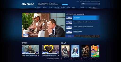 Sky Online - der neue Weg zu Sky: Der einfache und
flexible Zugang zu vielen der besten und exklusivsten Inhalte von
Sky