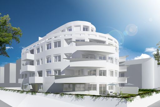 Vorschau Bild von Das ehemals ineffiziente Bürogebäude wird zu einem
hoch-qualitativen Wohnhaus mit modernstem Umweltanspruch
ausgebaut.Alle 19 Wohnungen verfügen über Garten, Terrasse oder
Balkon.