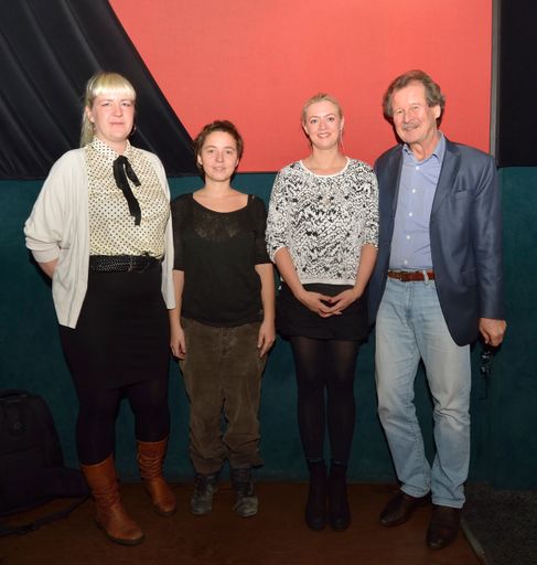 Denice Bourbon (Co-Kuratorin "Every Time We Fuck We
Win!"), Joanna Wilk (Co-Kuratorin "A World of Prisons?"), Zora
Bachmann (künstlerische Leitung this human world), Manfred Nowak
(Kurator "Cinema and Human Rights") - v.l.n.r.