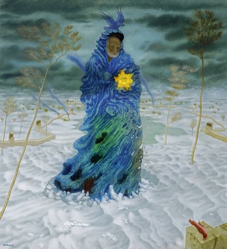 Vorschau Bild von Arik Brauer, Mein Vater im Winter, Wien 1983/84, Öl
auf Hartfaserplatte, 107 x 89 cm, Im Besitz des Künstlers