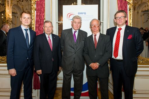Andreas Großschartner (Leitender Projektmanager
ORFG), Dr. Ludwig Scharinger (Präsident der ORFG), Dr. Hannes
Androsch (ehem. Finanzminister und Vizekanzler), Dr. Michael Kraus
(Geschäftsführender Gesellschafter der Donaufinanz, Senator der
ORFG), Florian Stermann (Generalsekretär ORFG)