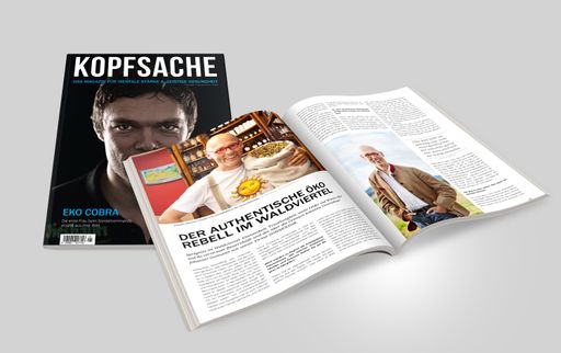 Vorschau Bild von Das neue Magazin KOPFSACHE nimmt den Leser mit
auf eine Reise in die Welt mentaler Stärke.
