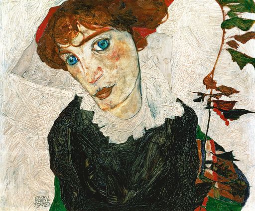 Vorschau Bild von Ausstellung "Wally Neuzil. Ihr Leben mit Egon
Schiele" im Leopold Museum: Egon Schiele (1890-1918), Bildnis Wally
Neuzil, 1912, Öl auf Holz, 32 x 39,8 cm, Leopold Museum, Wien, Inv.
453