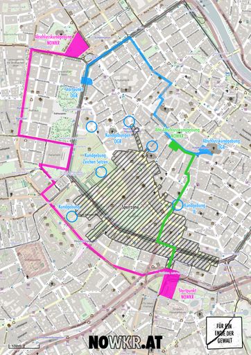 Sperrzone für Freitag bekannt: NOWKR wählt alternative Demoroute