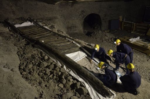 Aufbau der neuen Schaustelle im Salzbergwerk
Hallstatt