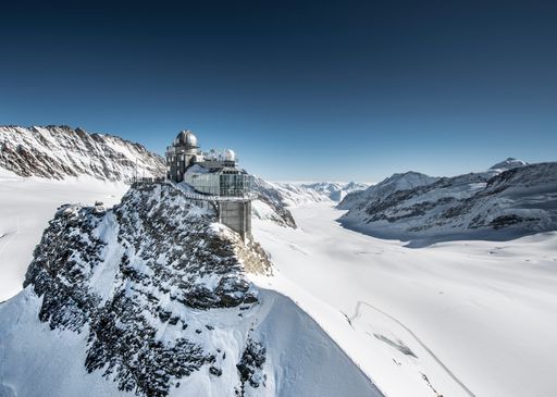Jungfraujoch - Sphinx, Aletschgletscher.