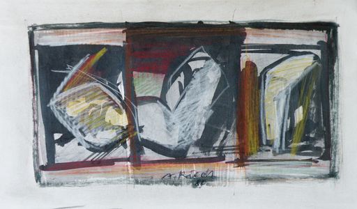 Alois Riedl, Kreide, o.T.