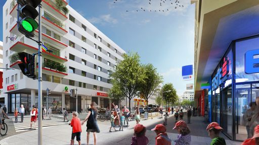 Vorschau Bild von Visualierung Einkaufsstraße aspern Seestadt