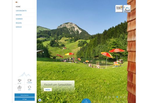  Die neue Website Damuels.travel